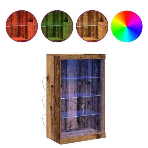 Komoda s LED svjetlima Stari drvo 60,5x37x100 cm Cijena