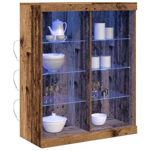 Komoda s LED svjetlima Stari drvo 41x37x100 cm Cijena