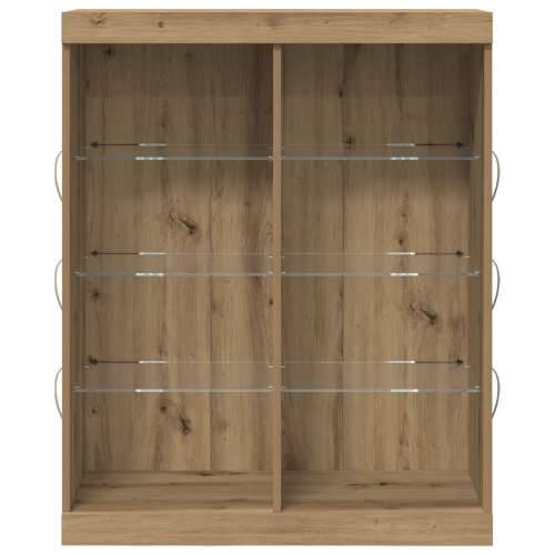 Komoda s LED svjetlima, umjetni hrast, 41x37x100 cm Cijena