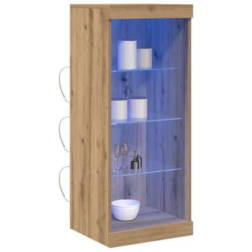 Sideboard s LED svjetlima u artizanskom hrastu 41x37x100 cm Cijena