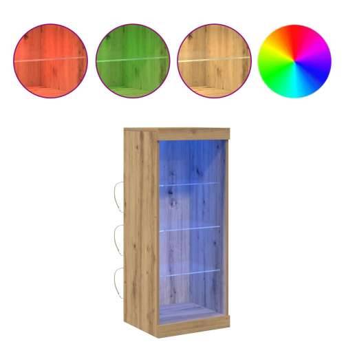 Sideboard s LED svjetlima u artizanskom hrastu 41x37x100 cm Cijena