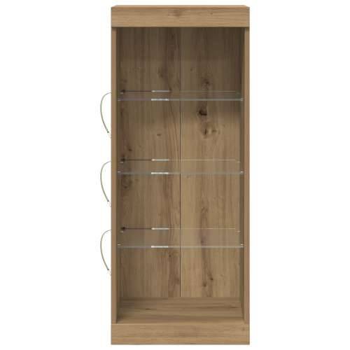 Sideboard s LED svjetlima u artizanskom hrastu 41x37x100 cm Cijena