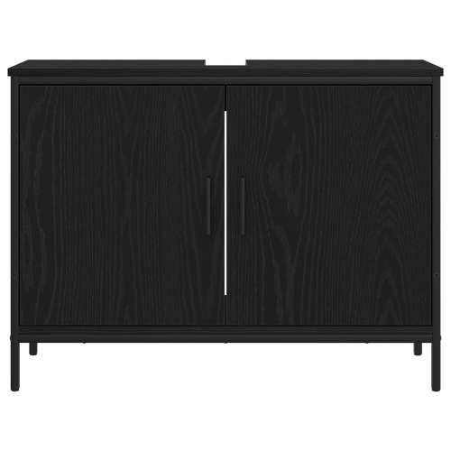 Kupaonski Lavabo - Umivaonik ormarić Crni hrast 80x30x60 cm Konstruirano drvo Cijena
