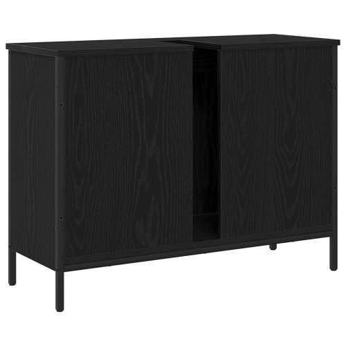Kupaonski Lavabo - Umivaonik ormarić Crni hrast 80x30x60 cm Konstruirano drvo Cijena