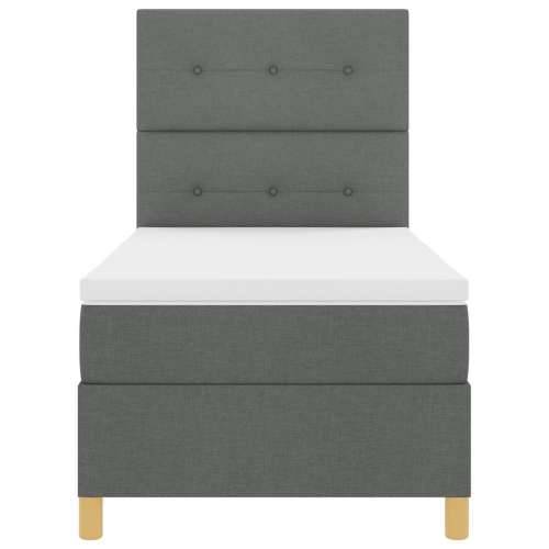 Box Spring krevet s madracem Tamno siva 80x200 cm Tkanina Cijena