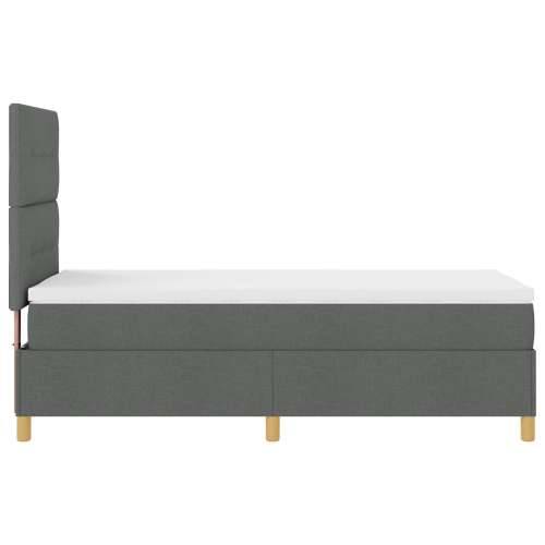 Box Spring krevet s madracem Tamno siva 80x200 cm Tkanina Cijena