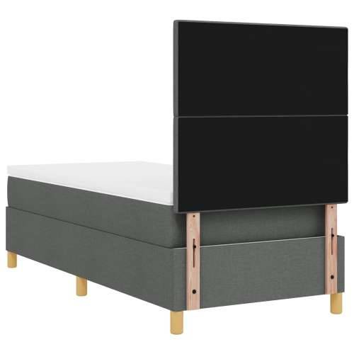 Box Spring krevet s madracem Tamno siva 80x200 cm Tkanina Cijena