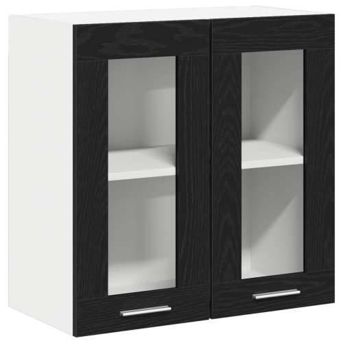 Viseći stakleni ormar u crnom hrastu - 60x31x60 cm Cijena
