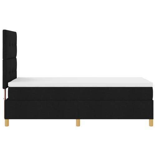 krevet s kutijom i madracem crni 80x200 cm tkanina Cijena