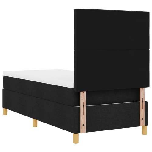 krevet s kutijom i madracem crni 80x200 cm tkanina Cijena