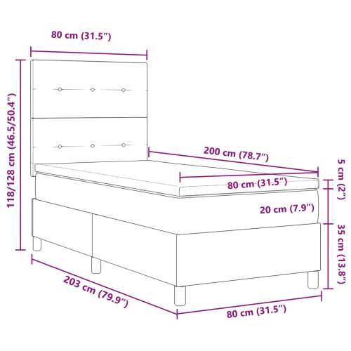 krevet s kutijom i madracem crni 80x200 cm tkanina Cijena