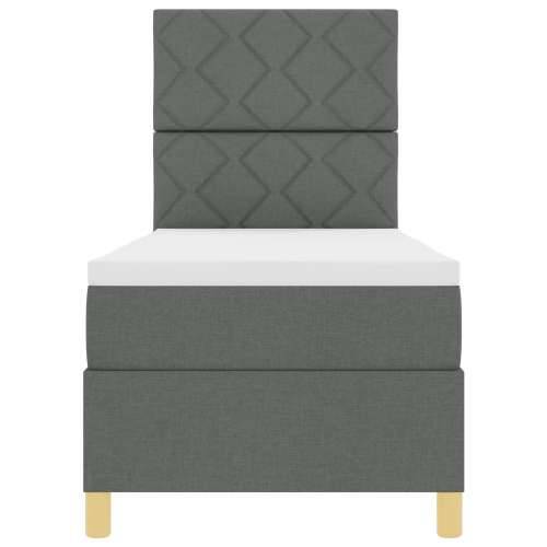 Box Spring krevet s madracem Tamno siva 80x200 cm Tkanina Cijena