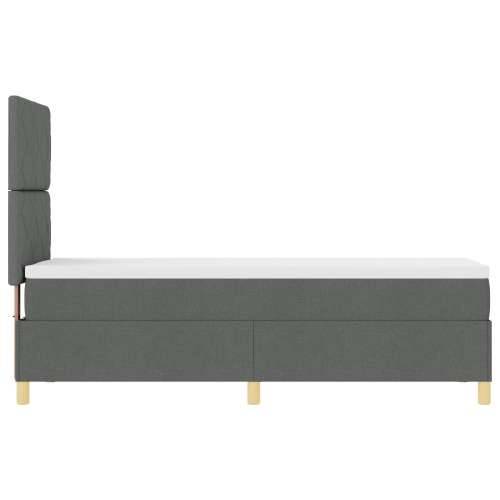 Box Spring krevet s madracem Tamno siva 80x200 cm Tkanina Cijena