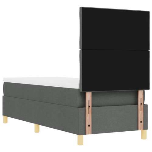 Box Spring krevet s madracem Tamno siva 80x200 cm Tkanina Cijena