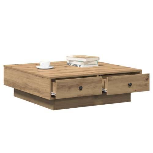 Stolić za kavu Hrast Furnir, MDF 90 x 90 x 28 cm Skladište Cijena