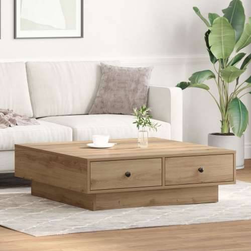 Stolić za kavu Hrast Furnir, MDF 90 x 90 x 28 cm Skladište Cijena