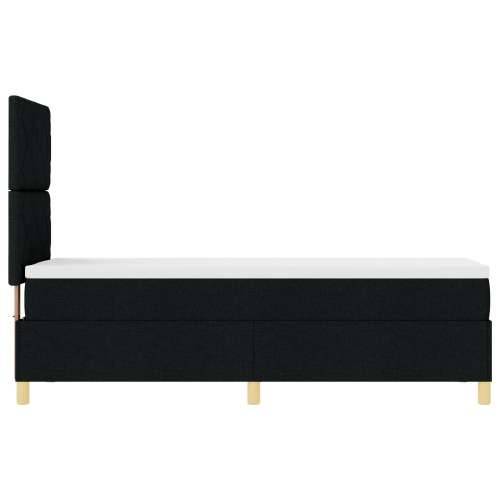 Box Spring krevet s madracem crni 80x200 cm tkanina Cijena