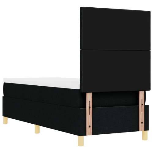 Box Spring krevet s madracem crni 80x200 cm tkanina Cijena