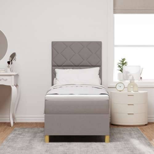 Box Spring Krevet s Madracem Taupe 80x200 cm Tkanina Cijena
