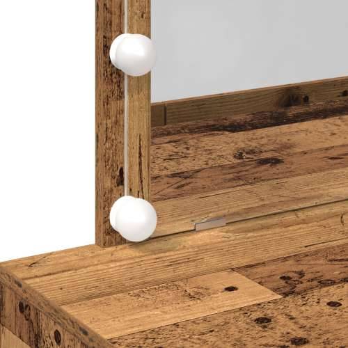Toaletni stol s LED svjetlom Stari drvo 100x40x120 cm Cijena