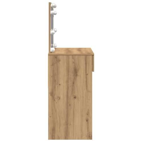 Toaletni Stolić s LED Osvjetljenjem Obrtnicki Hrast 100x40x120 cm Cijena