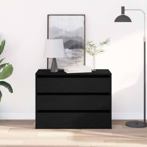 Kutna komoda Crni hrast 80x41x58 cm Konstruirano drvo Cijena