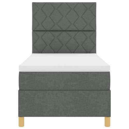 Krevet s box spring madracem tamno sivi 90x200 cm tkanina Cijena