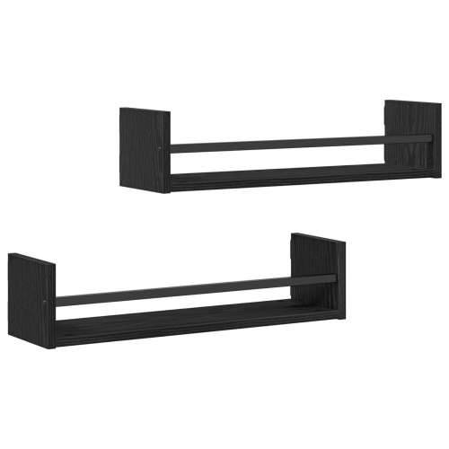 Zidne police 2 kom Crni hrast 60x16x14 cm Inžinjerska drvo Cijena