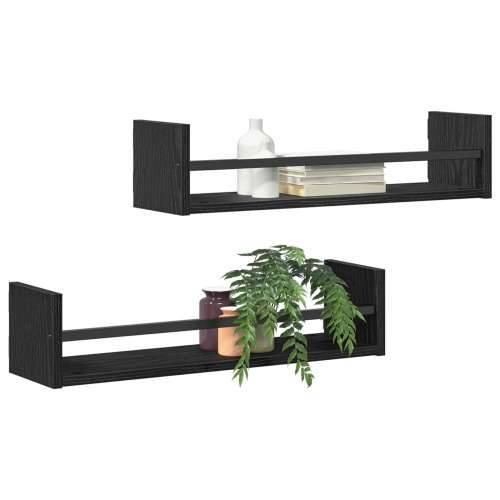 Zidne police 2 kom Crni hrast 60x16x14 cm Inžinjerska drvo Cijena