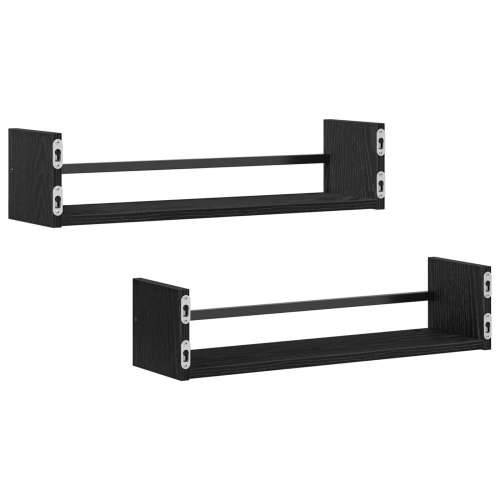 Zidne police 2 kom Crni hrast 60x16x14 cm Inžinjerska drvo Cijena