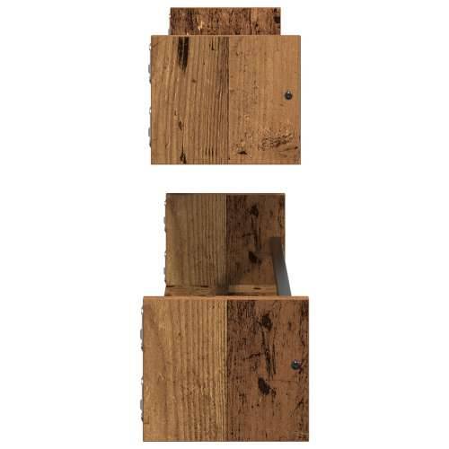 Zidne police 2 komada Stari drvo 80x16x14 cm inženjerska drva Cijena