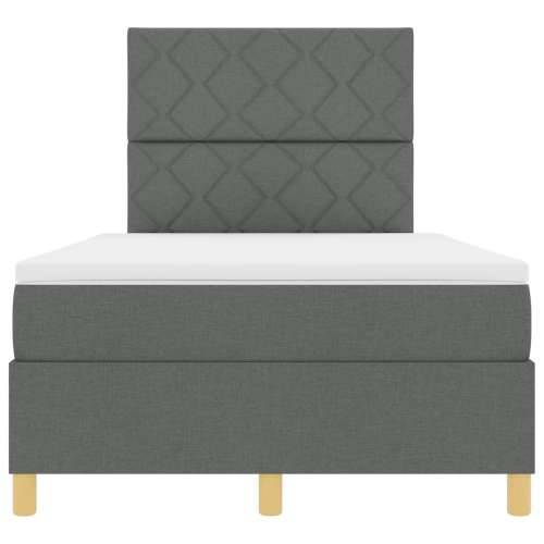 Krevet s box spring sustavom s madracem Tamno sivi Mali dvostruki Tkanina Cijena