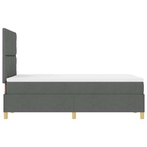 Krevet s box spring sustavom s madracem Tamno sivi Mali dvostruki Tkanina Cijena