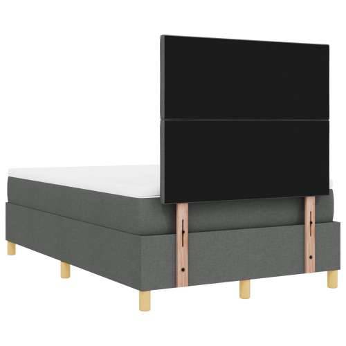 Krevet s box spring sustavom s madracem Tamno sivi Mali dvostruki Tkanina Cijena