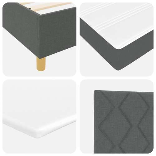 Krevet s box spring sustavom s madracem Tamno sivi Mali dvostruki Tkanina Cijena