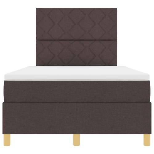 Box Spring Krevet s Madracem Tamno Smeđi Mali Dvosmjerni Tkanina Cijena