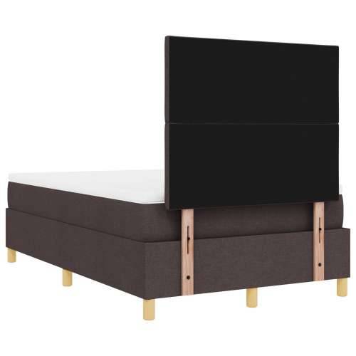 Box Spring Krevet s Madracem Tamno Smeđi Mali Dvosmjerni Tkanina Cijena
