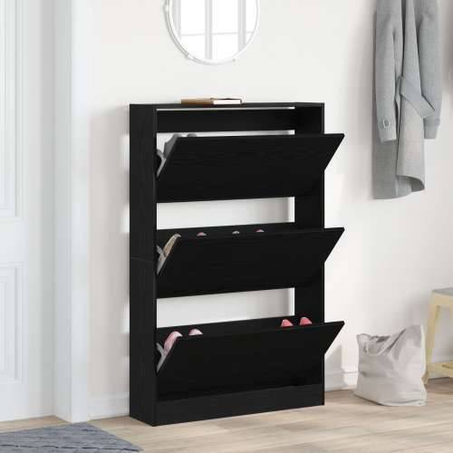 Kabinet za cipele Crni Hrast 80x21x125,5 cm Konstruirano drvo Cijena