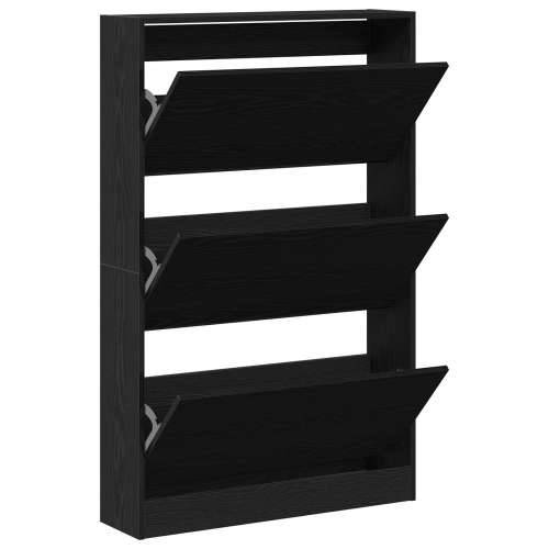 Kabinet za cipele Crni Hrast 80x21x125,5 cm Konstruirano drvo Cijena