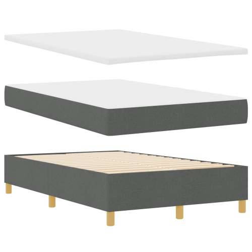 Krevet s kutijom opruga s madracem tamnosive boje 120x200 cm Tkanina Cijena