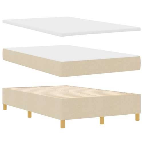 Krevet s kutijom s madracem Krem 120x200 cm Tkanina Cijena