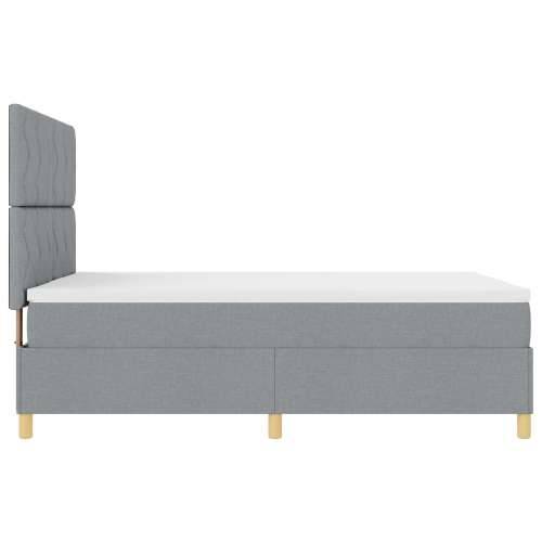 Box Spring krevet s madracem svjetlosiva 140x200 cm tkanina Cijena