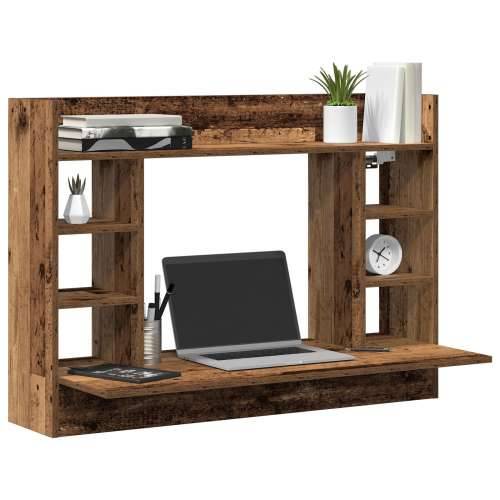 Zidni radni stol Stari drvo 105x48x75 cm Konstruirano drvo Cijena