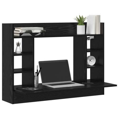 Zidni stol Crni hrast 105x48x75 cm Konstruirano drvo Cijena