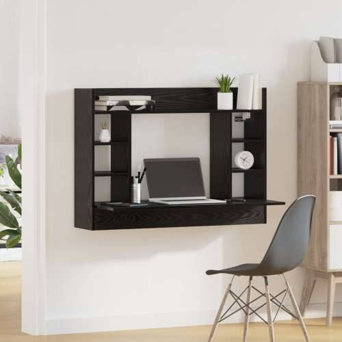 Zidni stol Crni hrast 105x48x75 cm Konstruirano drvo Cijena