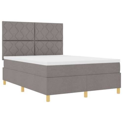 Podmetač za krevet s madracem taupe 160x200 cm tkanina Cijena