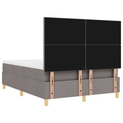 Podmetač za krevet s madracem taupe 160x200 cm tkanina Cijena