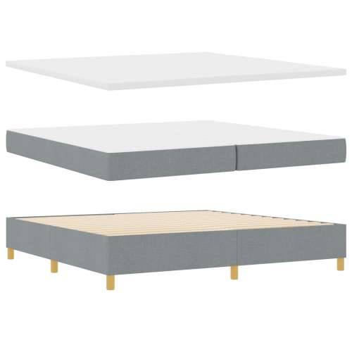 Krevet s box springom i madracem svjetlosive boje 200x200 cm Cijena