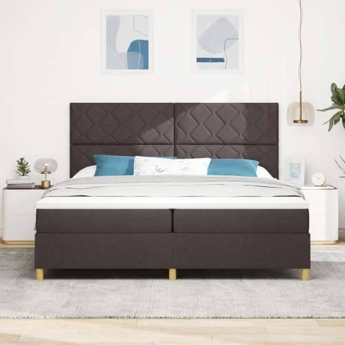 Box Spring Krevet s dušekom Tamnosmeđi 200x200 cm Tkanina Cijena