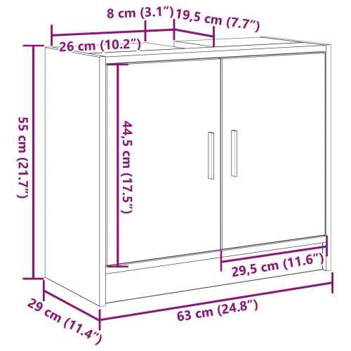 ormar za Lavabo - Umivaonik umjetni hrast 63x29x55 cm inženjersko drvo Cijena
